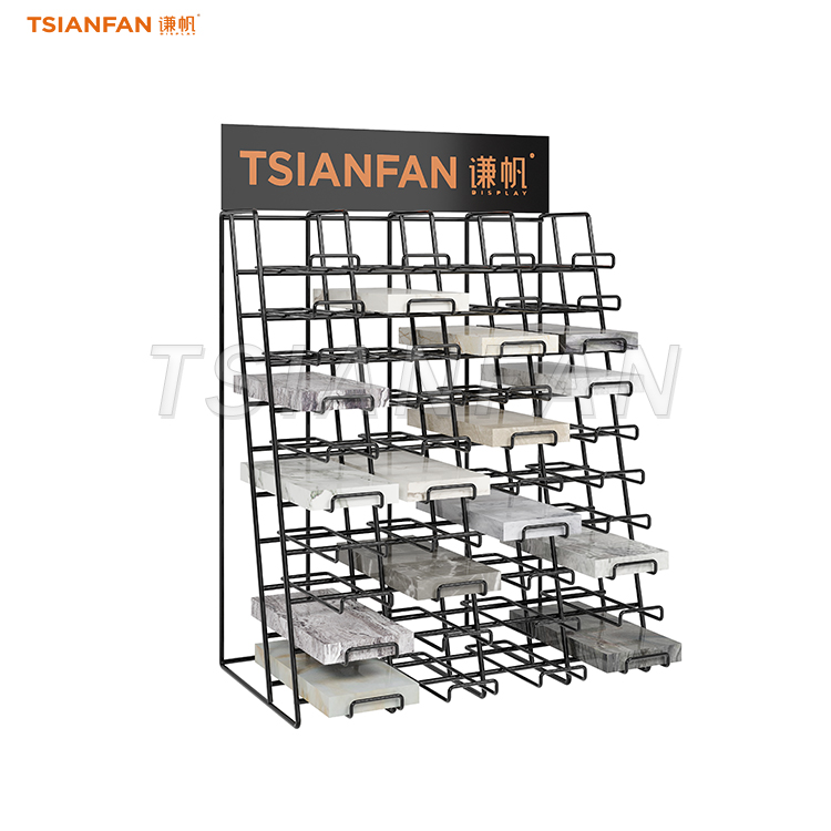 black granite stone table shelf for showroom-SRT010
