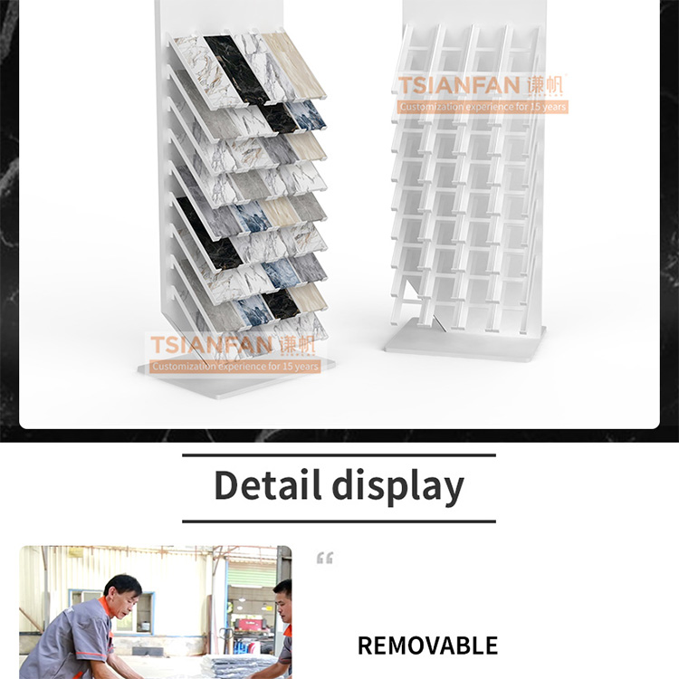 2023 New design marble Quartz-based granite samples tile slate stones display stand display frame
