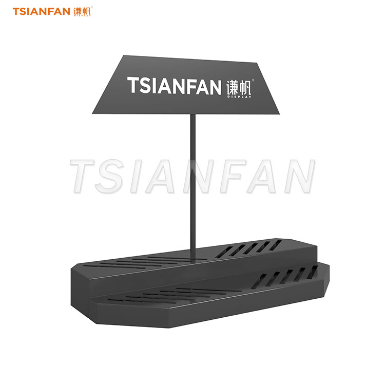 slotted desktop display stand