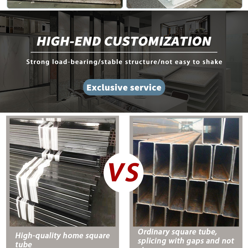Tile Marble Granite stone push pull display floor stand Cabinet