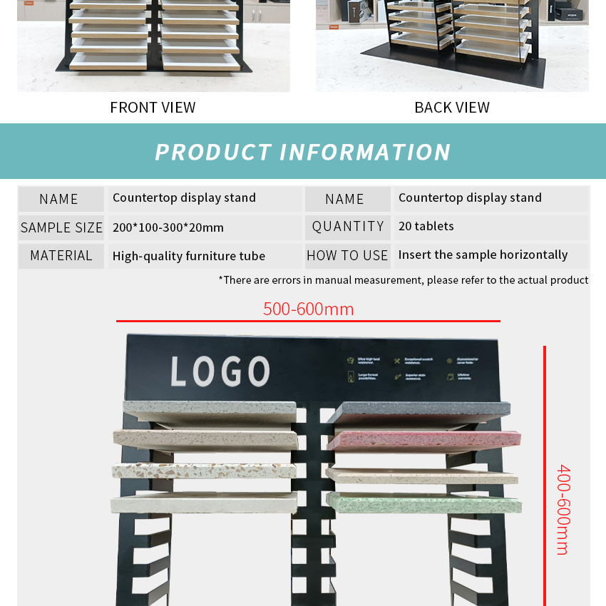Factory Show Double Sided Marble Quartz Ceramic Countertop Display