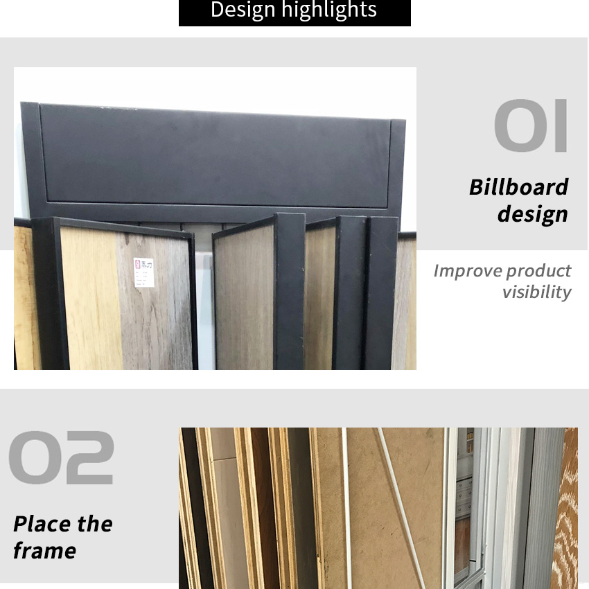 Solid Wood page turning display rack Showroom Metal Wood floor Shelf