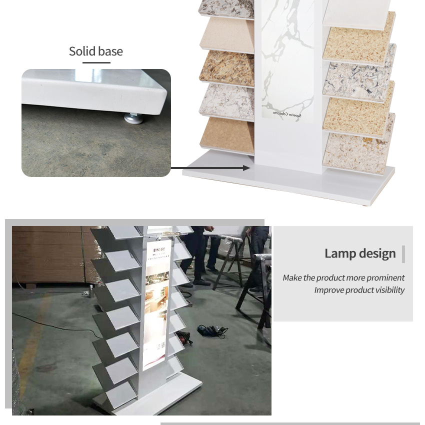 Factory Show Waterfall Sample tile Marble Quartz Display Rack SR088
