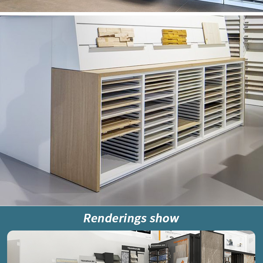 New design ceramic tile floor Quartz Samples Stone display Cabinet