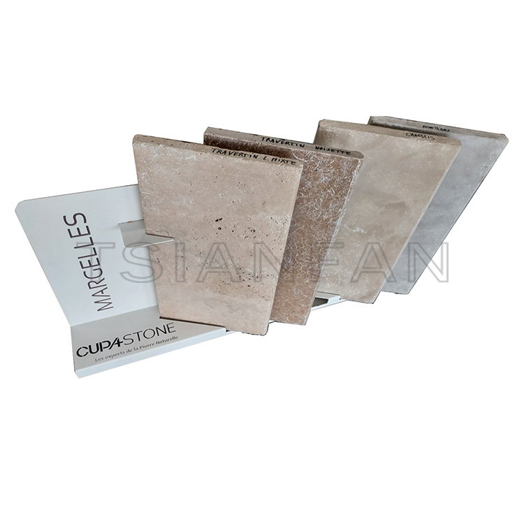 Exhibition Hall Qranite stone Quartz tile Waterfall Sample Display Stand-SW113