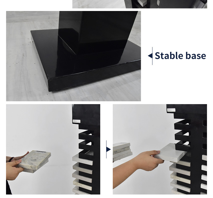 Factory Custom Quartz Metal Tile Sample Stone Stand Display Rack LD015-2