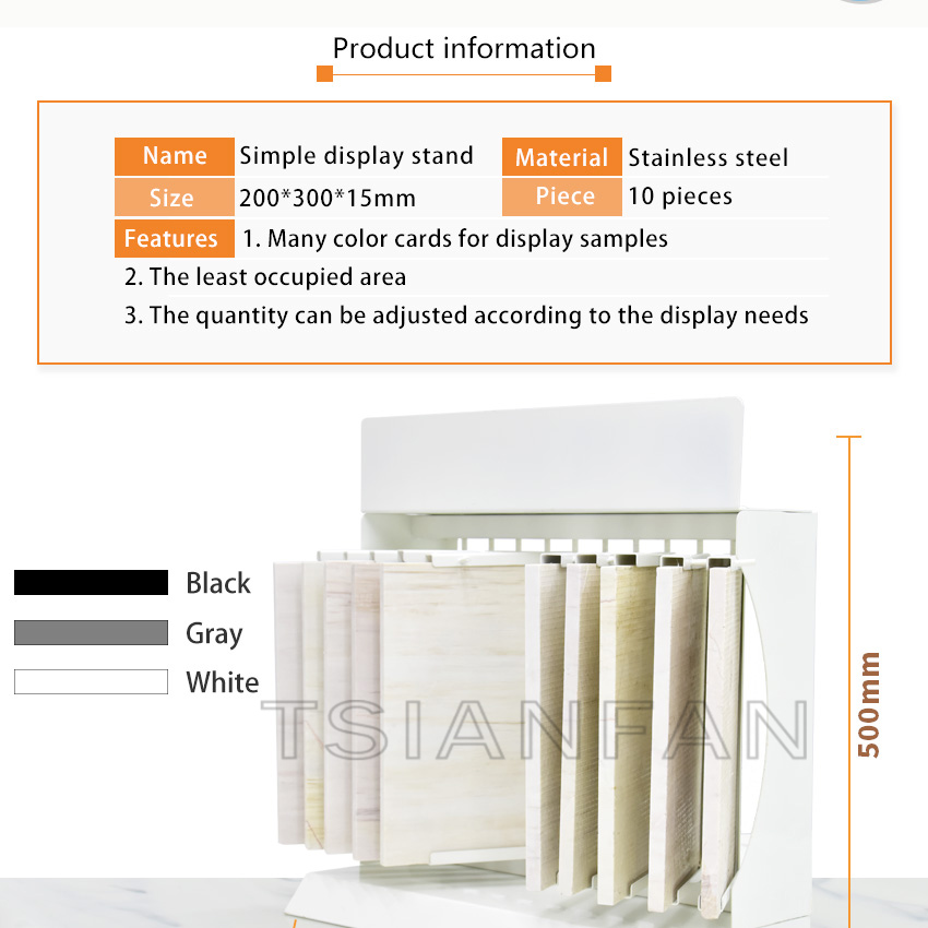Stone sample page turning Countertop display rack Tile Granite Marble