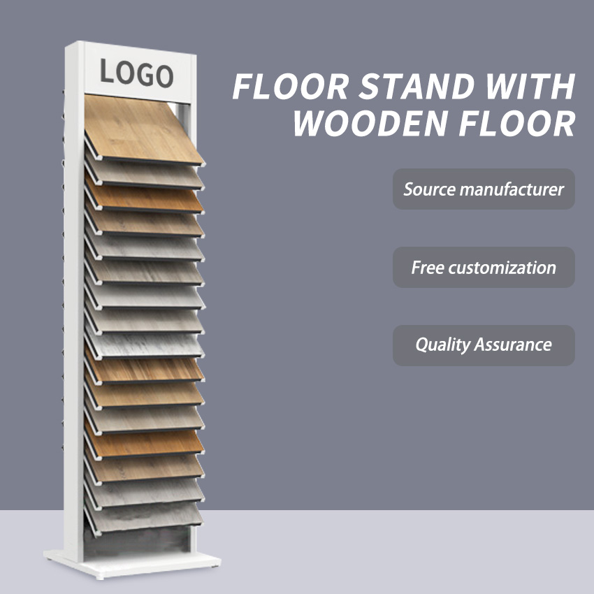tile marble mosaic quartz stone display floor standing rack Cheap custom 