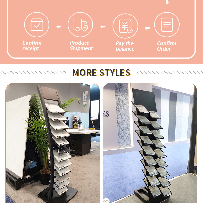 Tower Steel Ceramic Marble Granite Quartz Tile Floor stand Display Rack SRL004