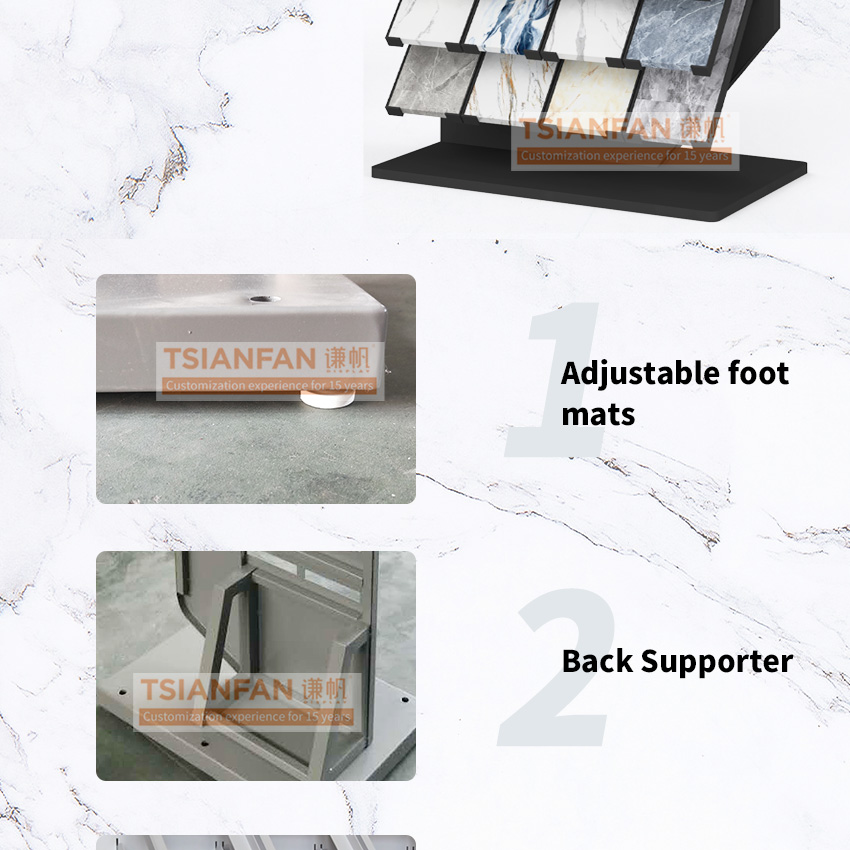 marble quartz granite samples tile slate stones display stand display frame