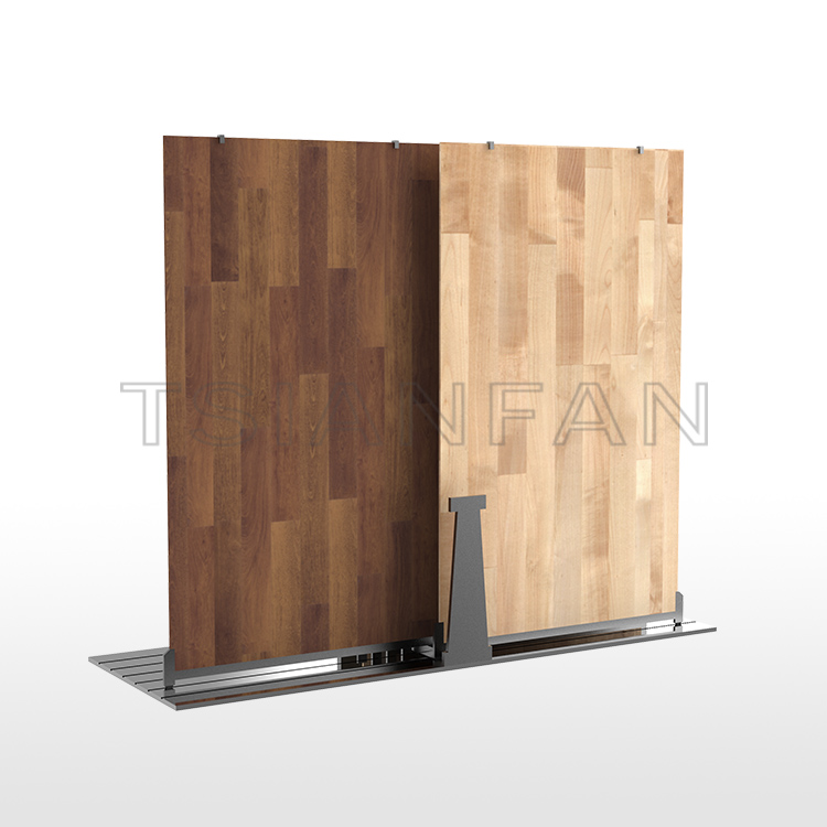 Showroom High quality Customize push-pull panels Hardwood floor display  combination-WT4009