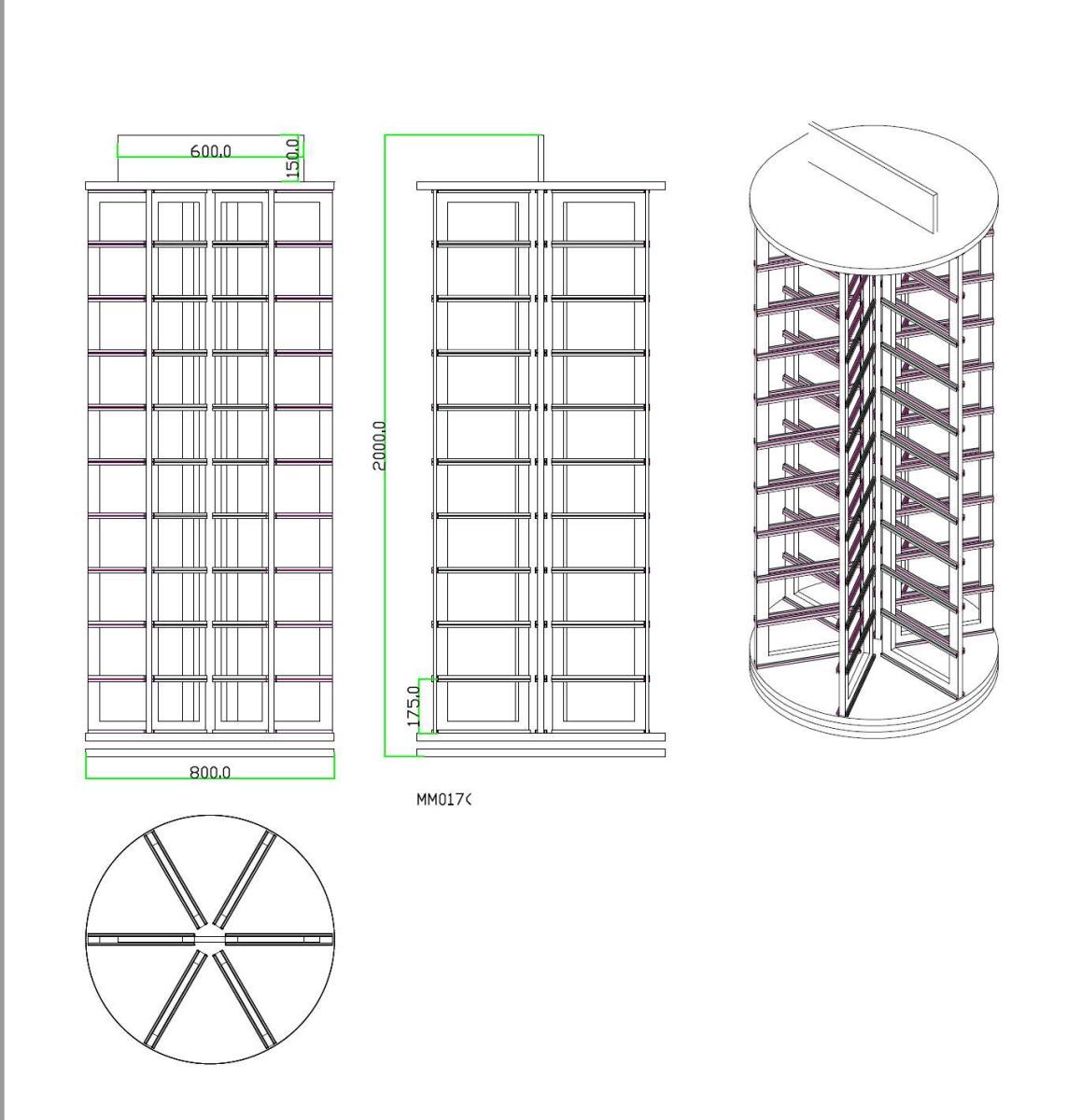 Mosaic Tile Stand Display Rotatable Roll Metal Floor Stand Indoor Exhibition Hall China Factory