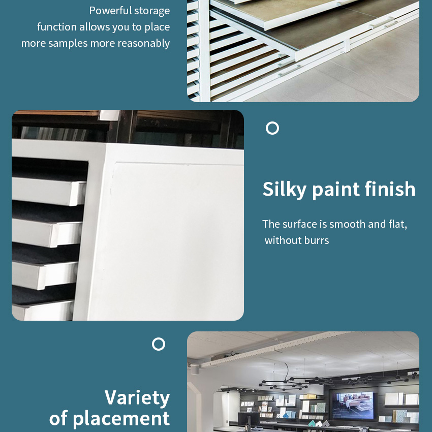 New design ceramic tile floor Quartz Samples Stone display Cabinet