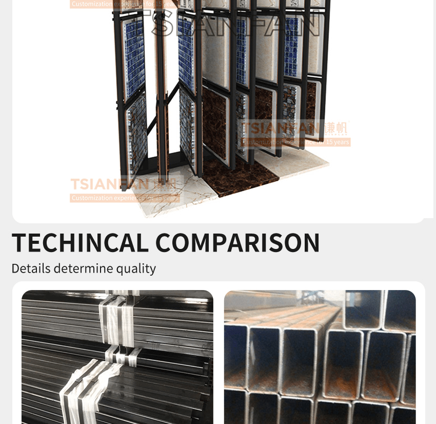 Hot Sale Customized page turning Flooring Display Mosaic tile frame floor turn page display-MF002