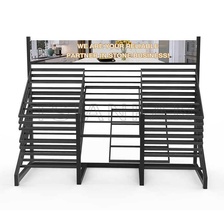 Custom Waterfall Quartz Sliding Stone Display Rack-SG003