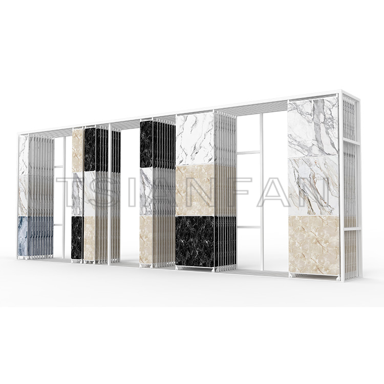Wholesale Quartz Artificial Stone White Metal Display Rack-CT601