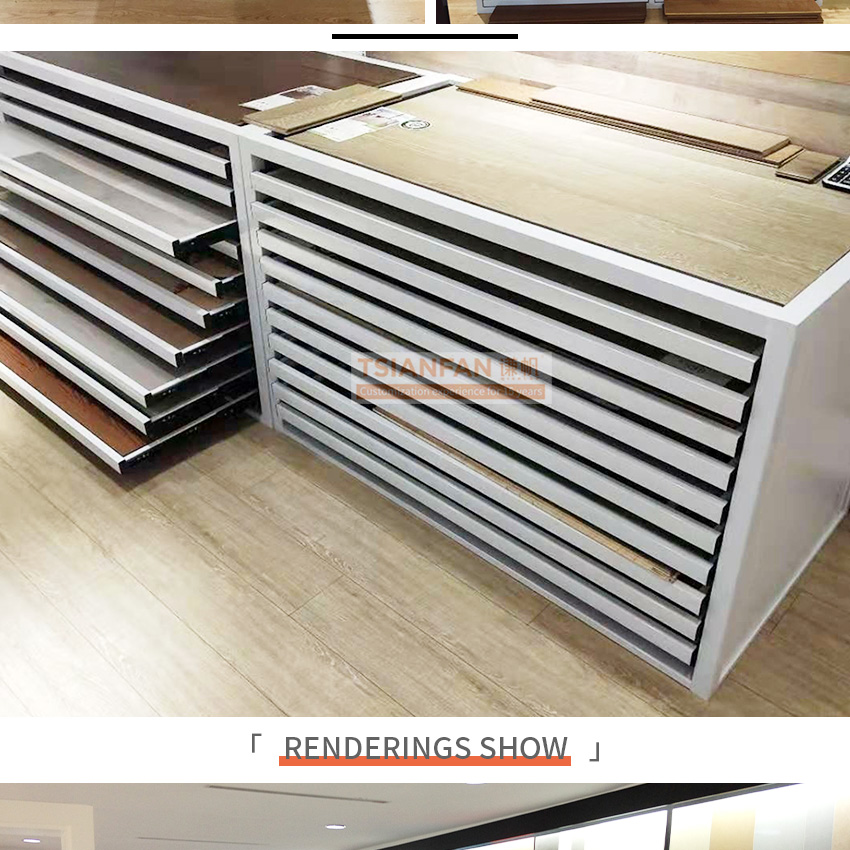 Tile board drawer display cabinet Push and pull display cases