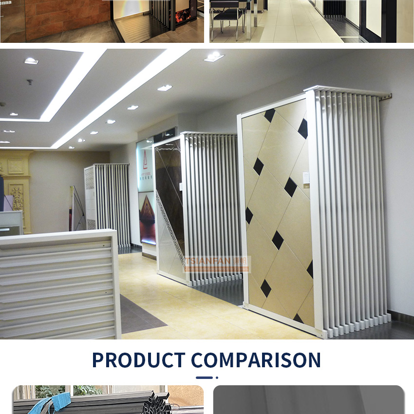 Large tile Board push pull display rack level display frame