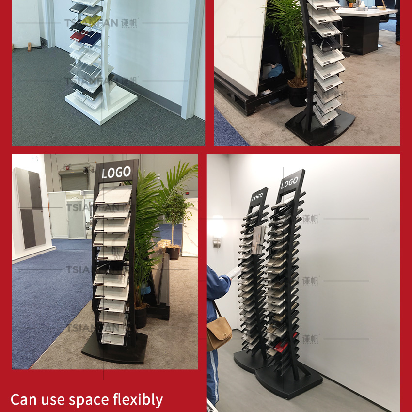 Metal display Unit Marble Granite quartz stone display rack shelf For Shop