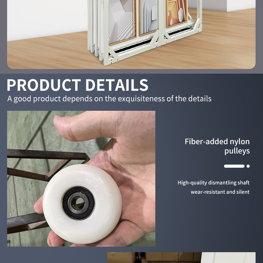 New design showroom photo frame metal for Detachable art painting display rack