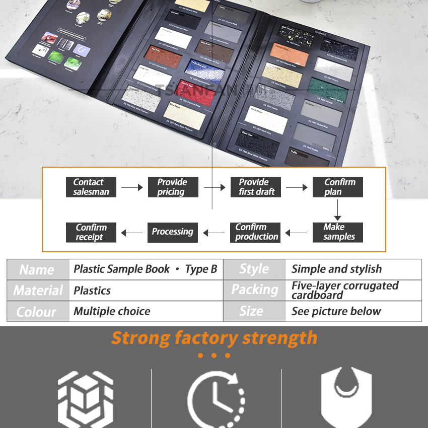 Marble Mosaic Granite Stone Sample Book High Quality Plastic Box