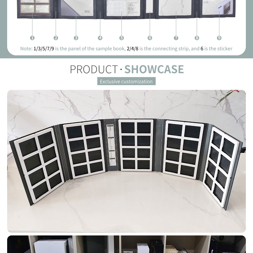 Quartz mosaic marble stone tile sample display book Folder Panel Packing