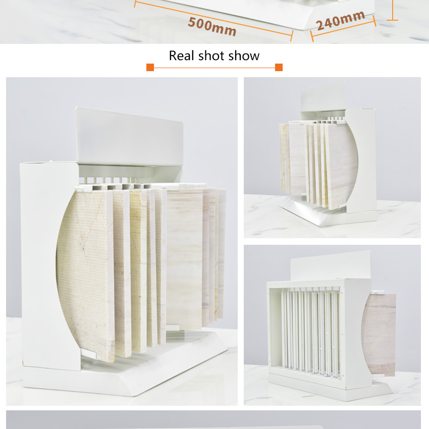 Stone sample page turning Countertop display rack Tile Granite Marble