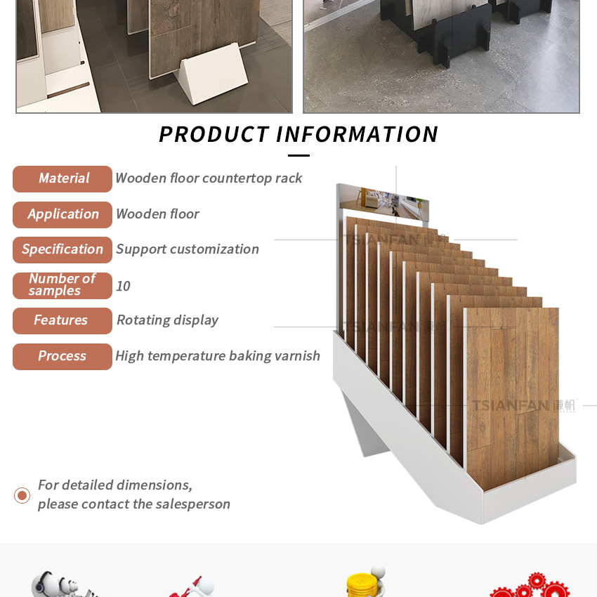 Wood board Countertop display stand desktop Show Display Rack