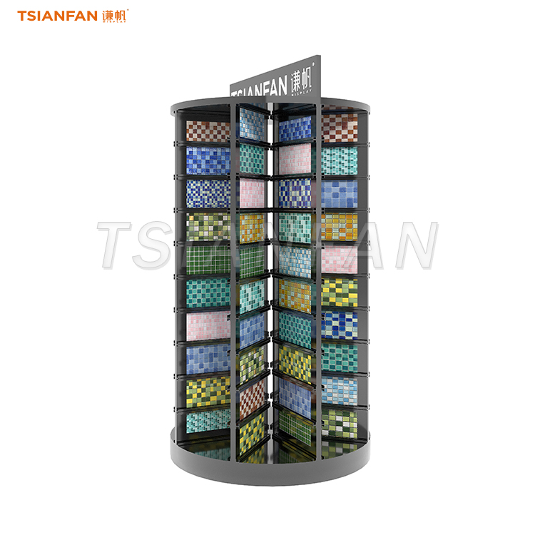 Rotating mosaic presentation stand for tile samples-MM017