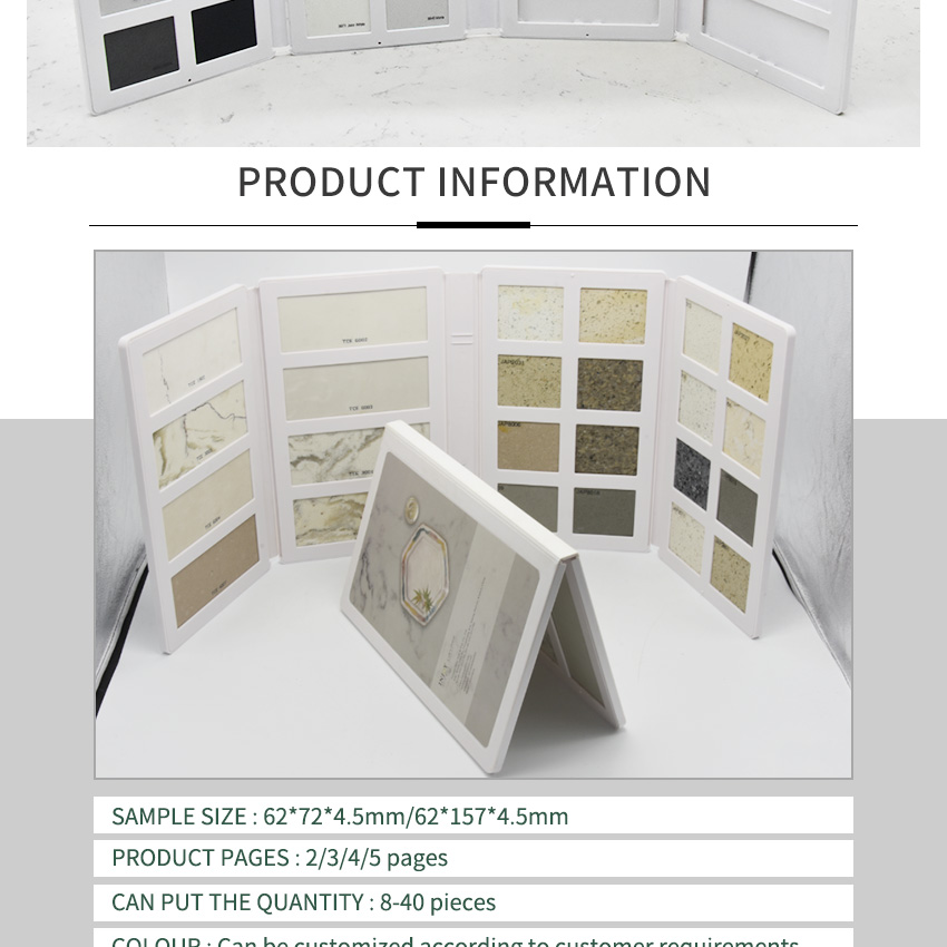 High Quality Plastic Marble Mosaic Granite Sample Display Books