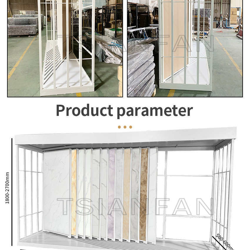 Tile Floor Marble Slab Push Pull Display Stand Factory Showroom Inclined Quartz Stone