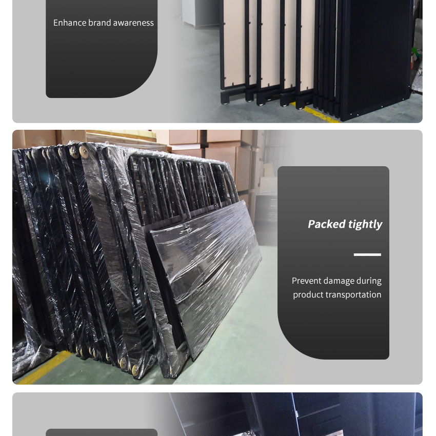 High Quality Push Pull Wooden Flooring Display Sliding Rack Showing