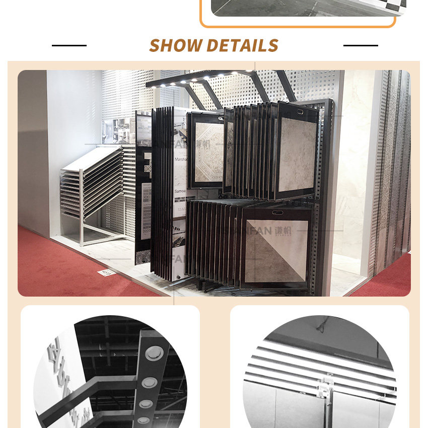 High Quality Marble Granite Quartz Tile Sample Stone page turning Display Racks