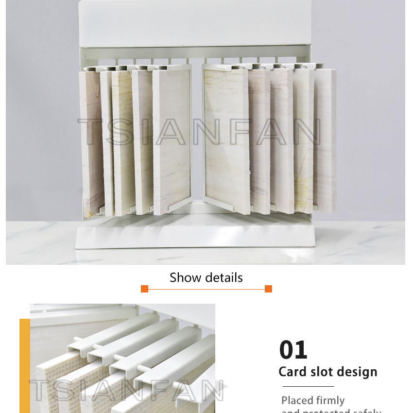 Stone sample page turning Countertop display rack Tile Granite Marble
