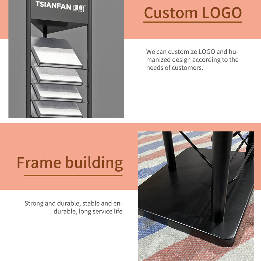 Tower Steel Ceramic Marble Granite Quartz Tile Floor stand Display Rack SRL004