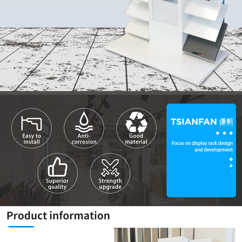 Tile Ceramic Quartz Granite sample stone Standing rack both sides