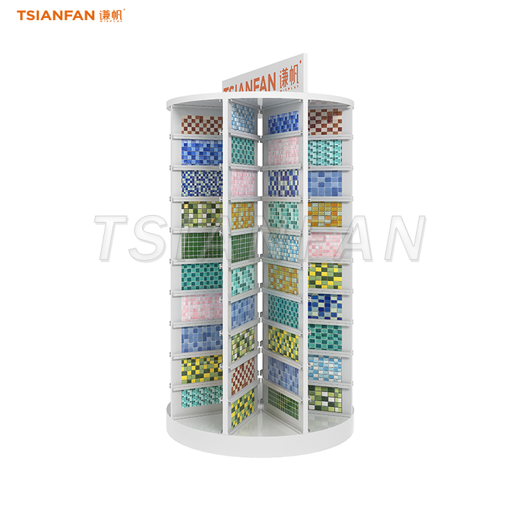 Rotating mosaic presentation stand for tile samples-MM017