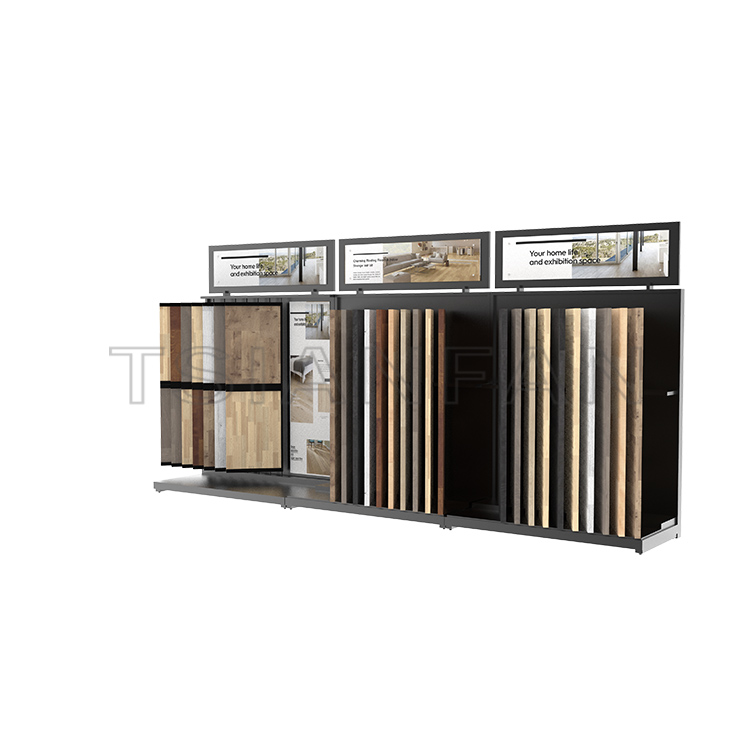 Wood Flooring stand page turning combination Display rack For Showroom-WF3014
