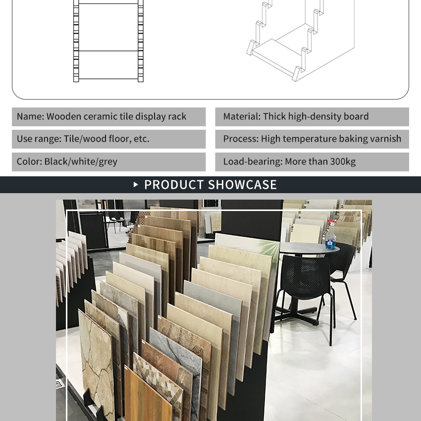 Design Wood Marble Granite Quartz Tile Sample desktop Show Countertop Display Stand