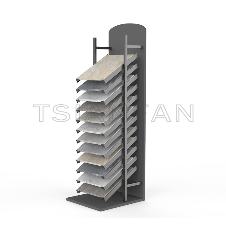 Upright floor-to-ceiling quartz stone display stand slope type-SG111