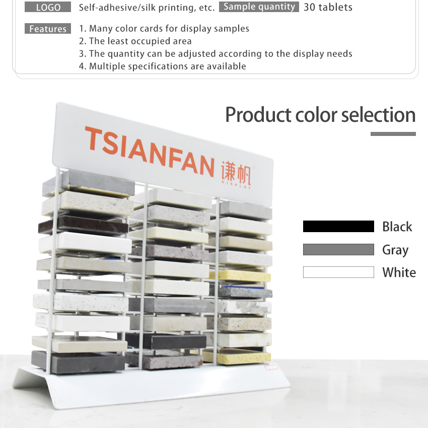 High Quality Metal Sample Quartz Ceramic Tile Countertop Stone Display Rack
