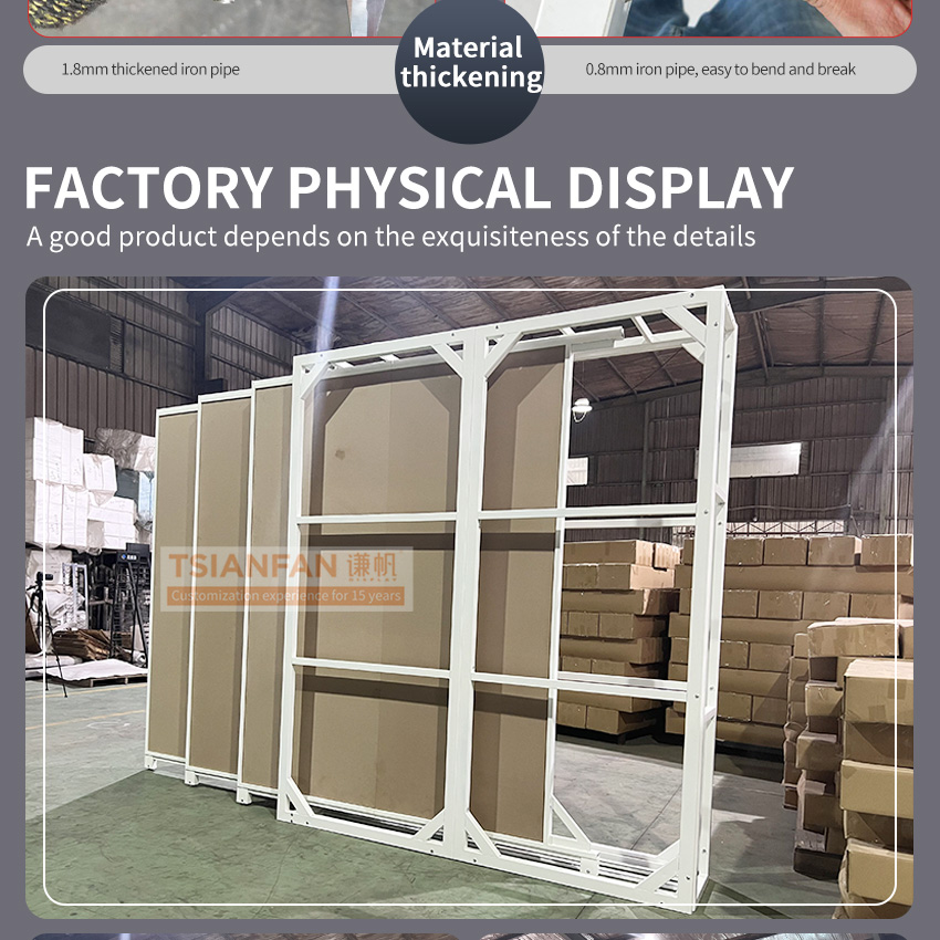 New design showroom photo frame metal for Detachable art painting display rack