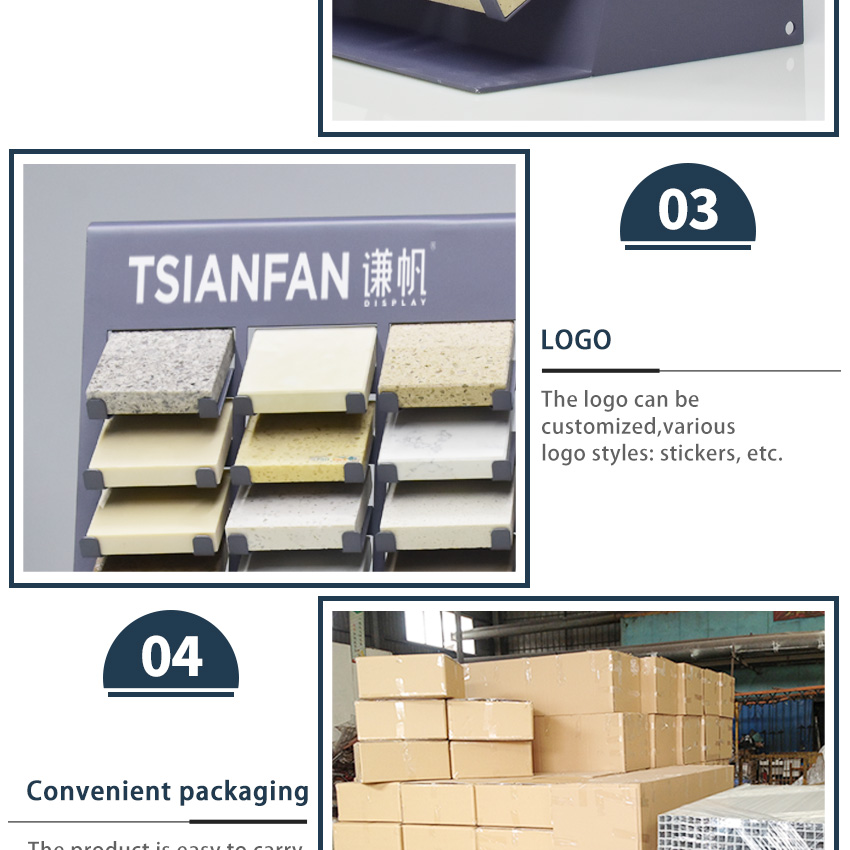Ceramic tile stone countertop display frame Stone Tablet Rack