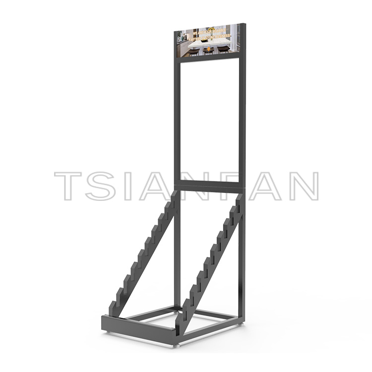 New design calacatta quartz upright display rack-SG801