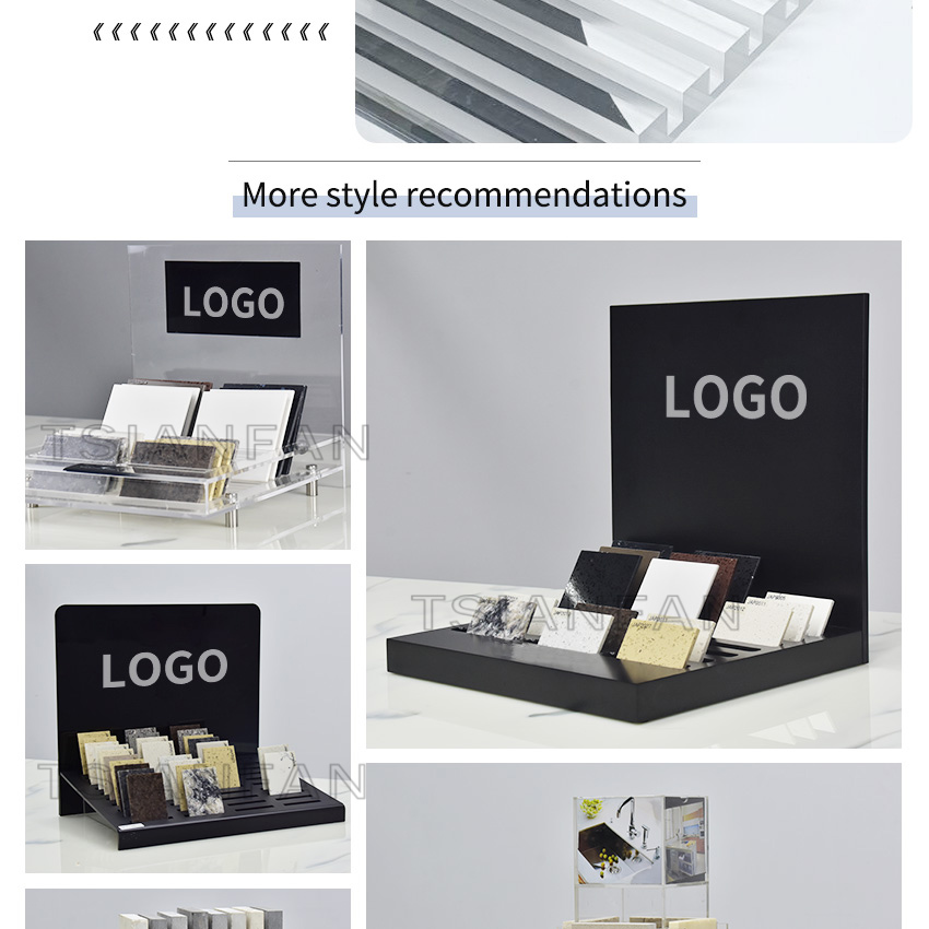 Stone Wooden Mdf Countertop Display For Showroom Tile Marble Sample Tabletop Rack