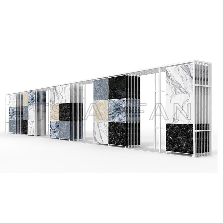 Wholesale Quartz Artificial Stone White Metal Display Rack-CT601