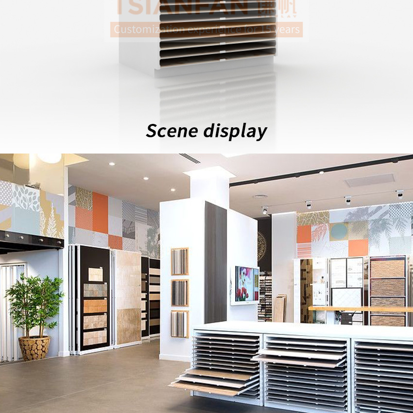 New design ceramic tile floor Quartz Samples Stone display Cabinet