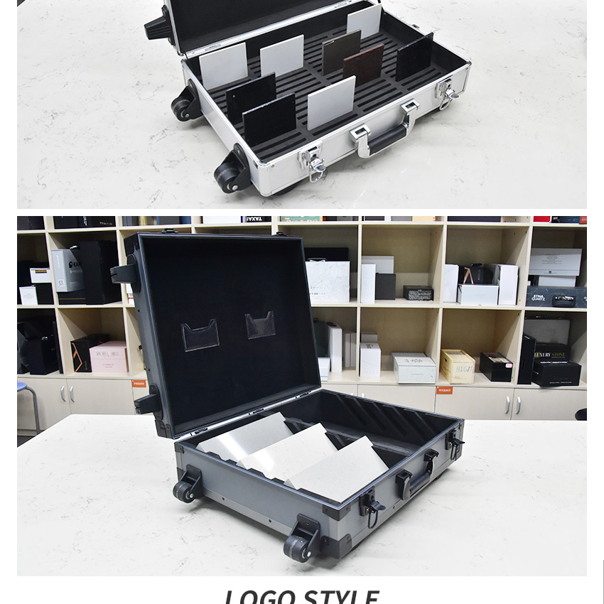 Aluminum Trolley Case Granite Quartz Ceramic Tile Carry Suitcase