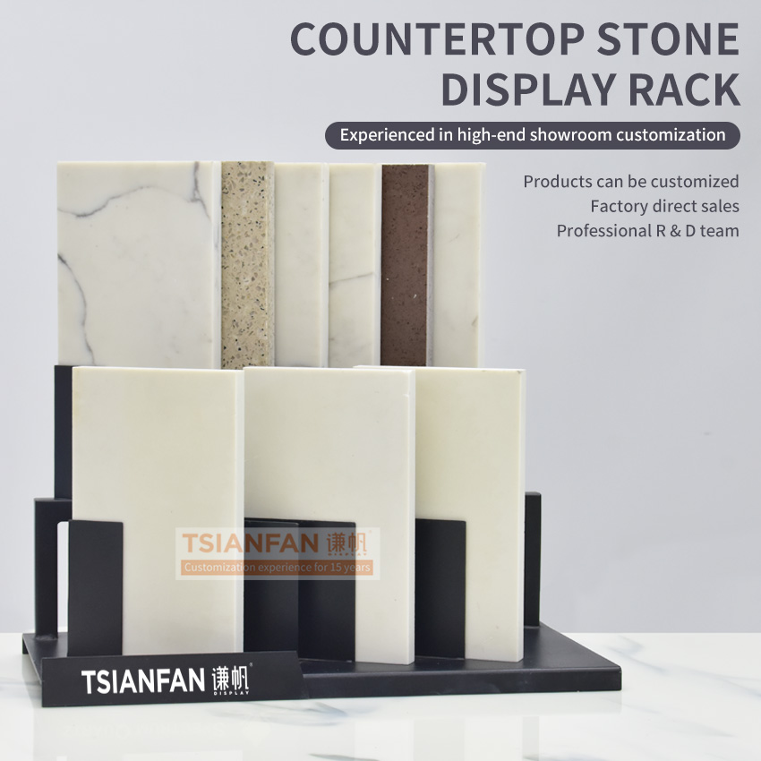 Tile sample countertop porcelain socket display frame