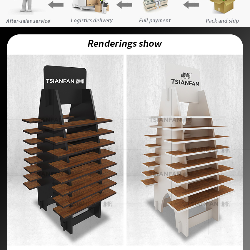 Hot Sale Steel Custom Hardwood Type Wooden Floors Tile Display Rack